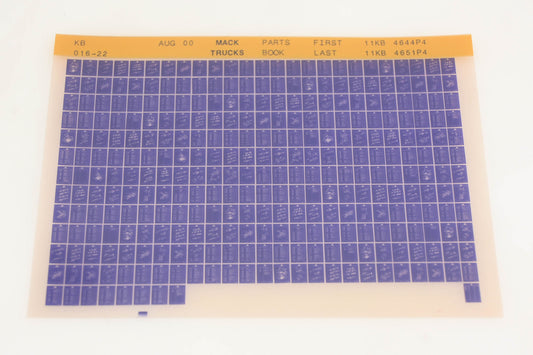 Mack KB016-22 Parts Book 11KB4644P4 - 11KB4651P4 Microfiche NOS