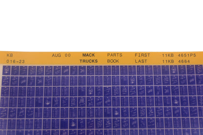 Mack KB016-23 Parts Book 11KB4651P5 - 11KB4664 Microfiche NOS