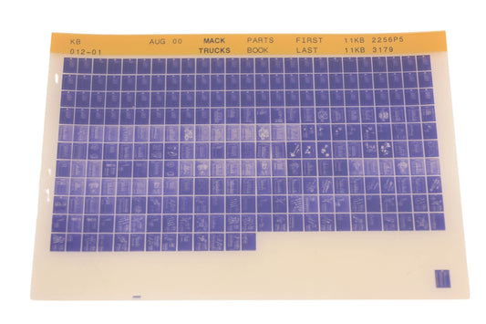 Mack KB012-01 Parts Book 11KB2256P5 - 11KB3179 Microfiche NOS