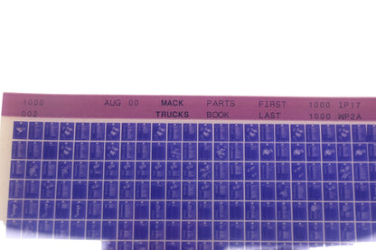 Mack 1000 002 Parts Book 1000IP17 - 1000WP2A Microfiche NOS