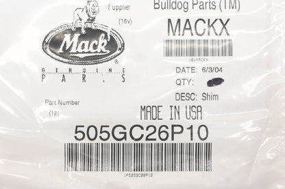 Mack 505GC26P10 Upper Rear Cylinder Sleeve Shoulder Shim NOS