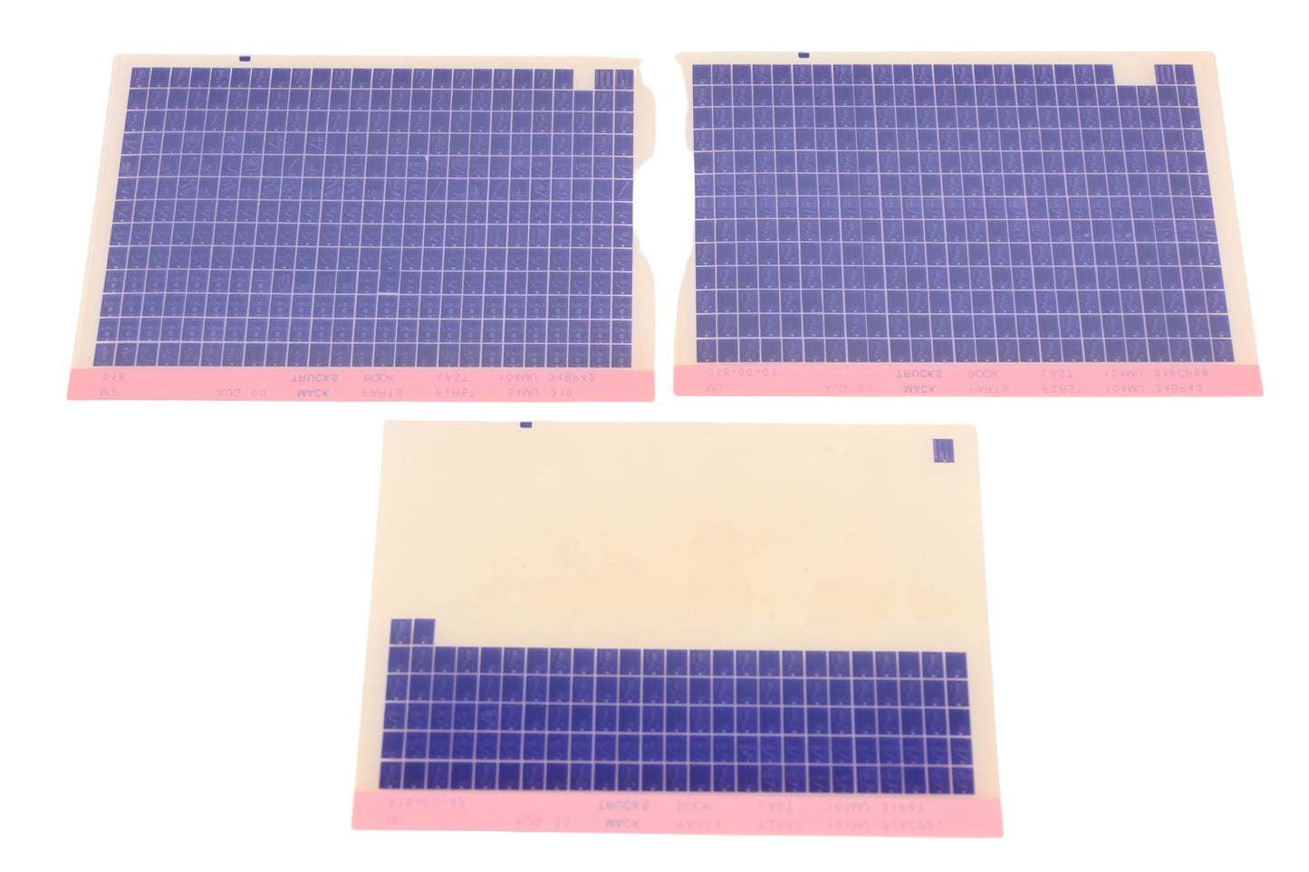 Mack MU018, MU018-00-01, MU018-00-02 Parts Book 34MU313 -105MU31P47 Microfiche Lot of 3 NOS
