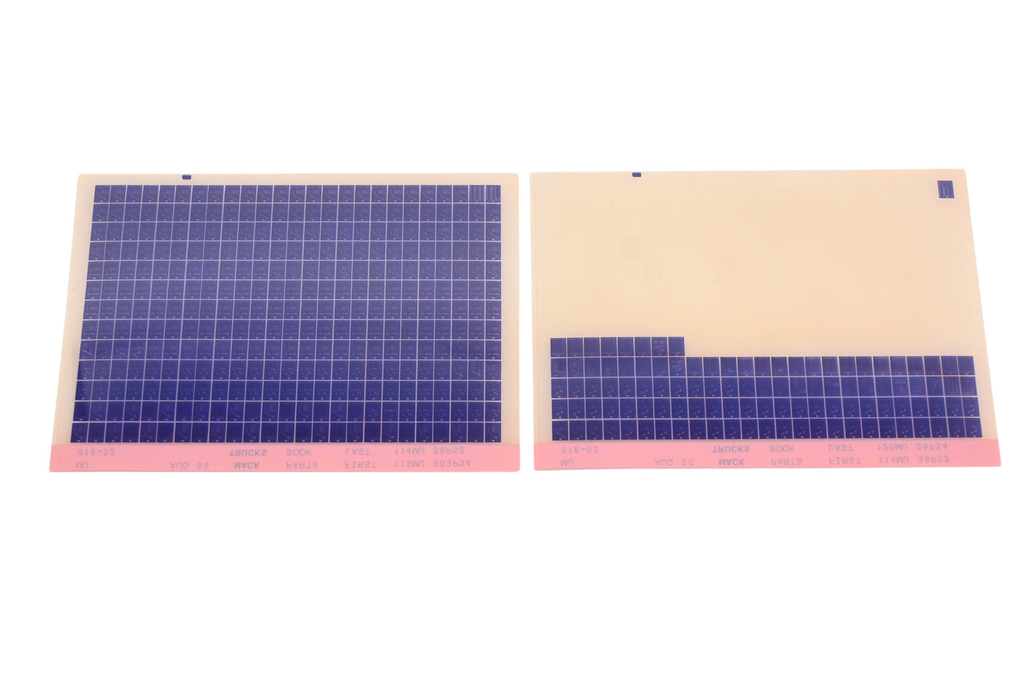Mack MU018-02, MU018-03 Parts Book 113MU303P34 - 120MU26P34 Microfiche Lot of 2 NOS
