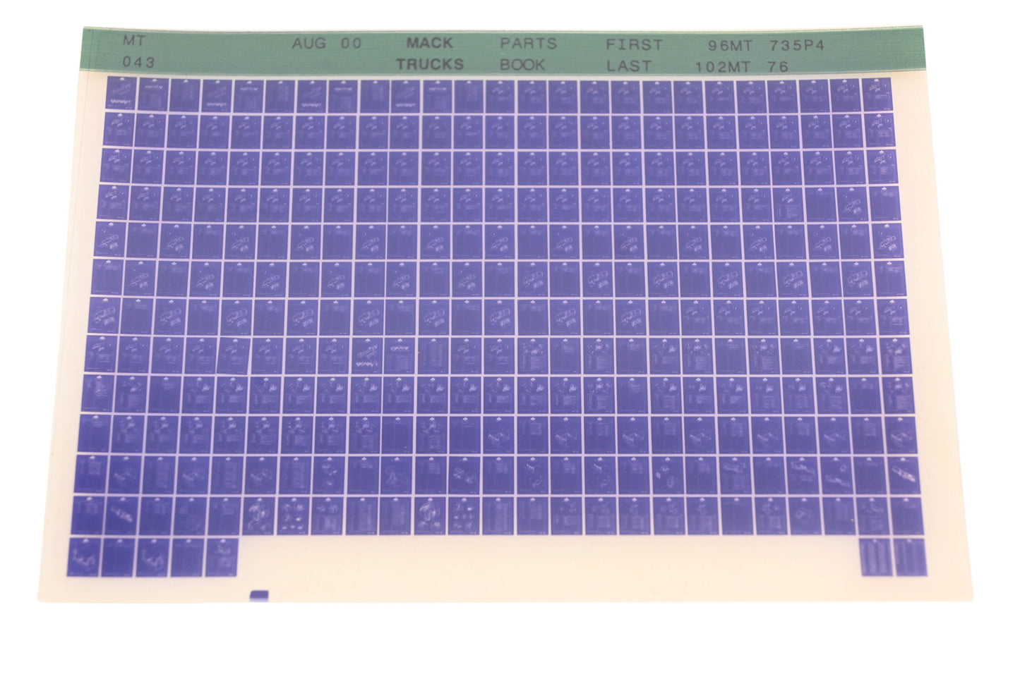 Mack MT043 Parts Book 96MT735P4 - 102MT76 Microfiche NOS