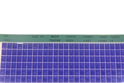 Mack MT043 Parts Book 96MT735P4 - 102MT76 Microfiche NOS