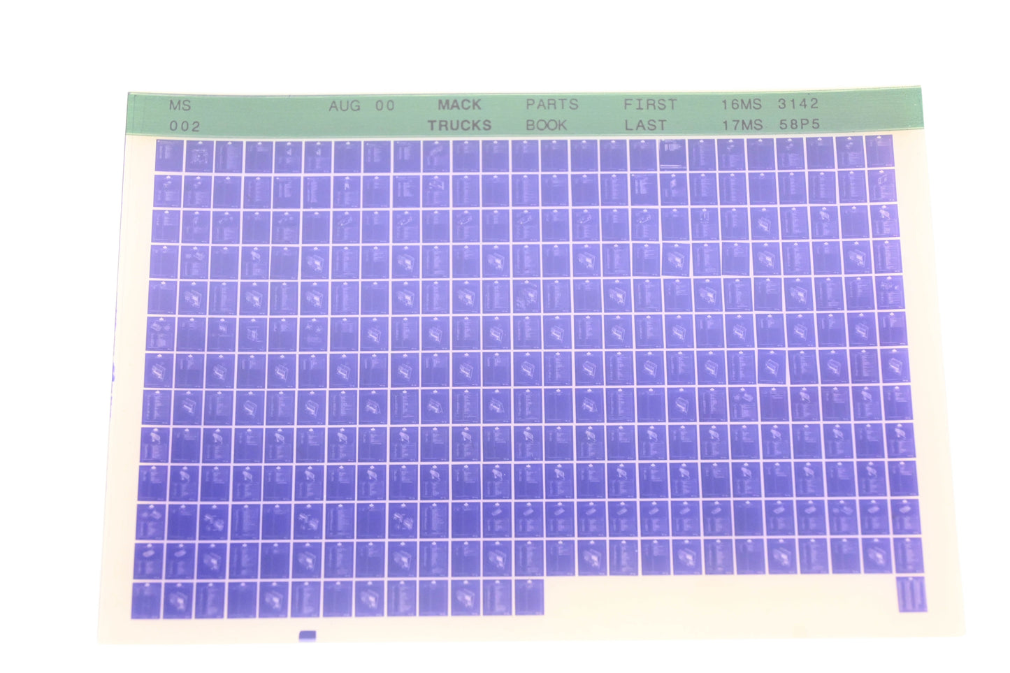 Mack MS002 Parts Book 16MS3142 - 17MS58P5 Microfiche NOS