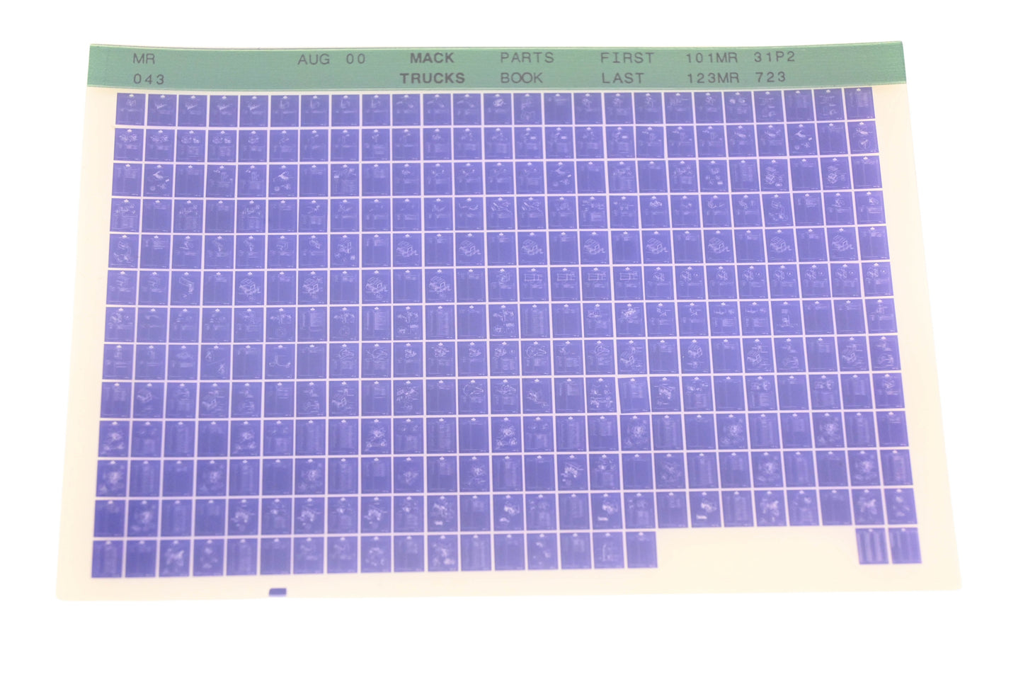 Mack MR043 Parts Book 101MR31P2 - 123MR723 Microfiche NOS