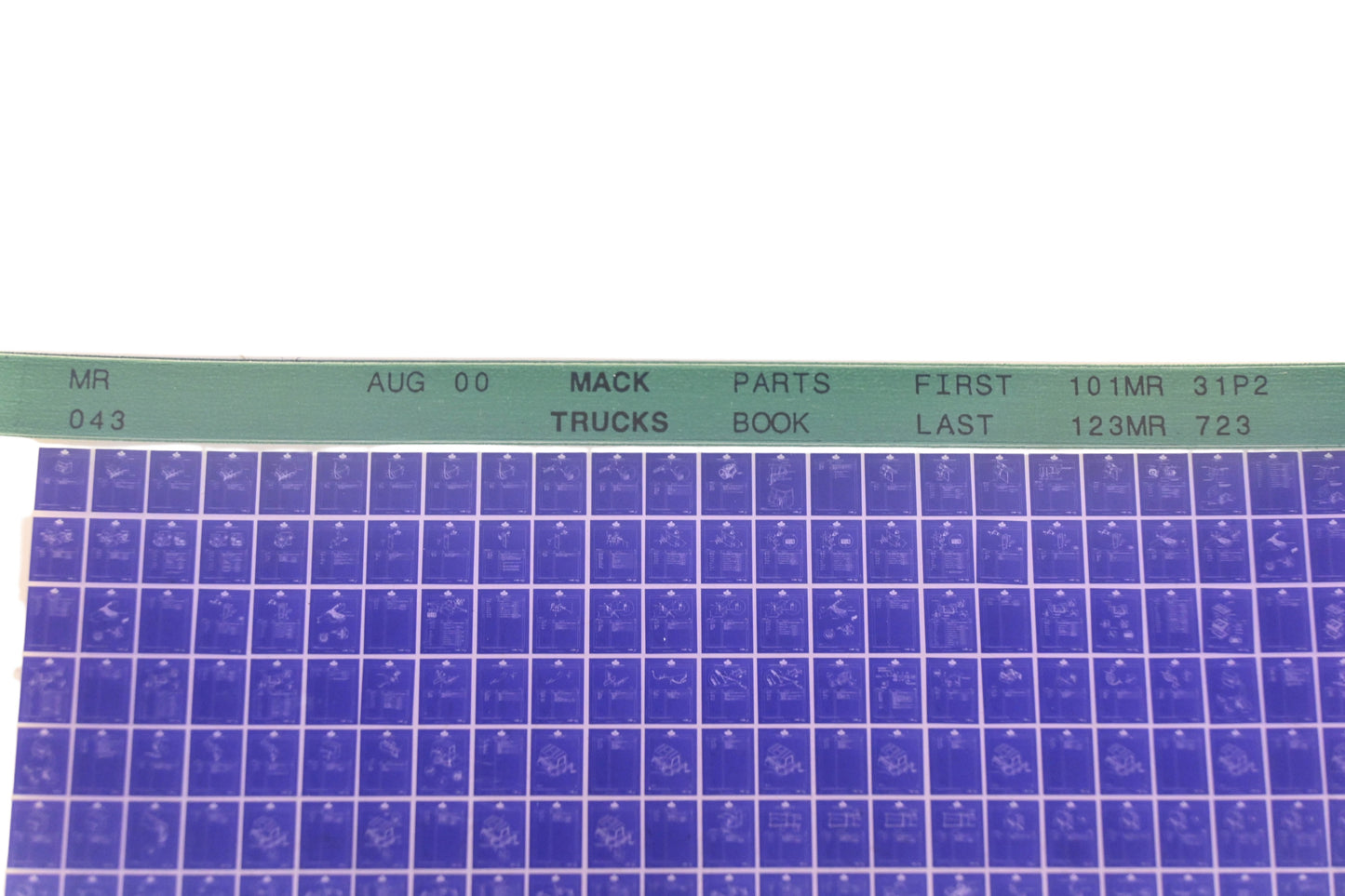 Mack MR043 Parts Book 101MR31P2 - 123MR723 Microfiche NOS