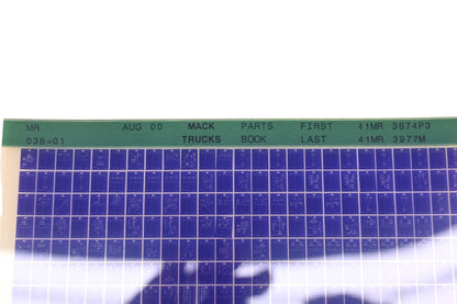 Mack MR036-01 Parts Book 41MR3674P3 - 41MR3977M Microfiche NOS