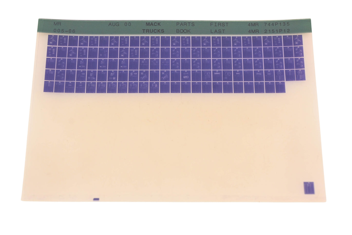 Mack MR005-06 Parts Book 4MR744P135 - 4MR2151P12 Microfiche NOS