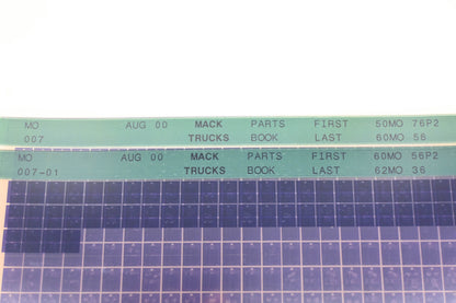 Mack MO007, MO007-01 Parts Book 50MO76P2 -62MO36 Microfiche Lot of 2 NOS