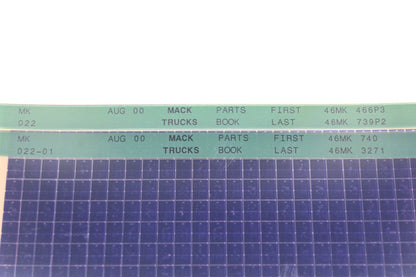 Mack MK022, MK022-01 Parts Book 46MK466P3 - 46MK3271 Microfiche Lot of 2 NOS