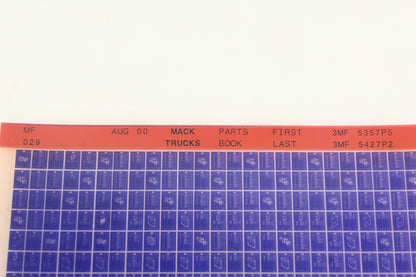 Mack MF029 Parts Book 3MF5357P5 - 3MF5427P2 Microfiche NOS