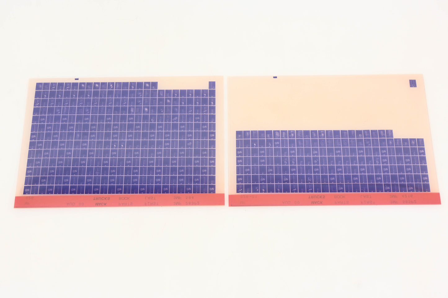 Mack MF026, MF026-01 Parts Book 3MF283P2 - 3MF4216 Microfiche Lot of 2 NOS