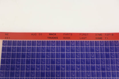 Mack ME031 Parts Book 37ME72P19 - 38ME71 Microfiche NOS