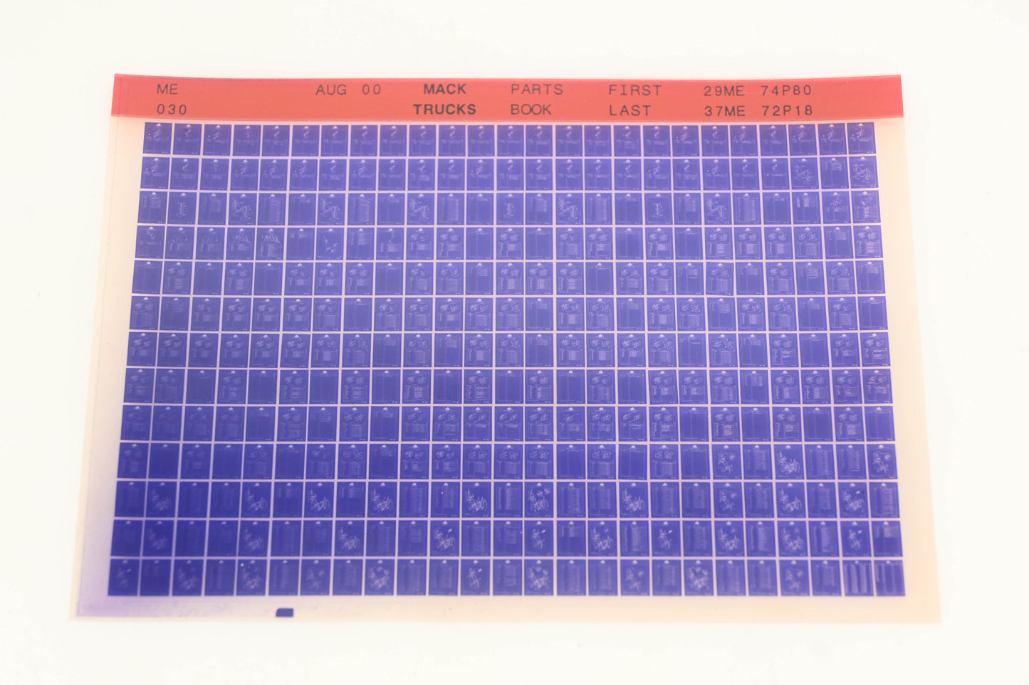 Mack ME030 Parts Book 29ME74P80 - 37ME72P18 Microfiche NOS
