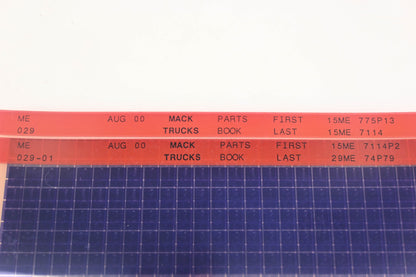 Mack ME029, ME029-01 Parts Book 15ME775P13 - 29ME74P79 Microfiche Lot of 2 NOS