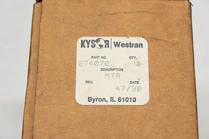 Kysor 274070, 7979-274070 12v Blower Motor NOS