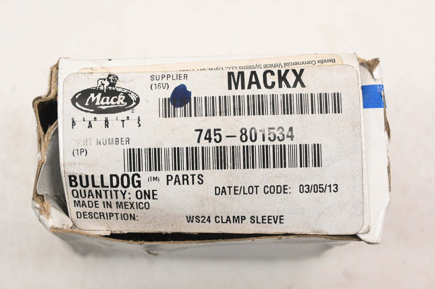 Mack 745-801534 Bendix WS24 Clamp Sleeve NOS