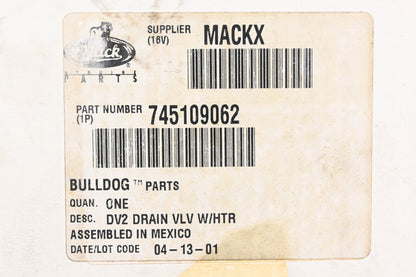 Mack 745109062, 745-109062 Bendix DV-2 Automatic Drain Valve & Heater NOS