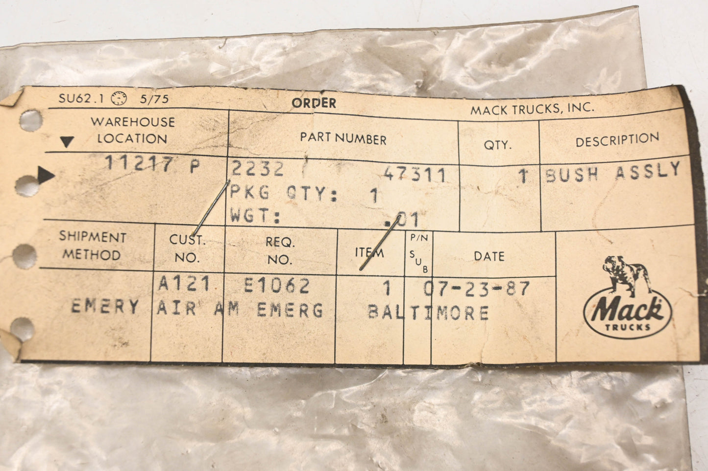 Mack 2232-47311 Brush Assembly NOS