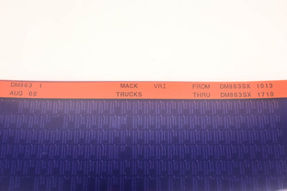 Mack DM863 1 DM863SX1013 - DM863SX1710 VRI Microfiche NOS