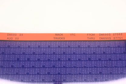 Mack DM690 38 DM690S27062 - DM690S27751 VRI Microfiche NOS