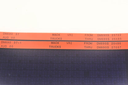 Mack DM690 37, DM690 37-1 DM690S25722 -DM69027057 VRI Microfiche Lot of 2 NOS
