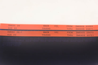Mack DM690 36, DM690 36-1 DM690S25083 - DM690S25721 VRI Microfiche Lot of 2 NOS