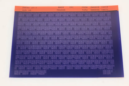 Mack DM690 27-1 DM690S18442 - DM690S19071 VRI Microfiche NOS