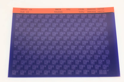 Mack DM685 44 DM685S46752 - DM685S48074 VRI Microfiche NOS