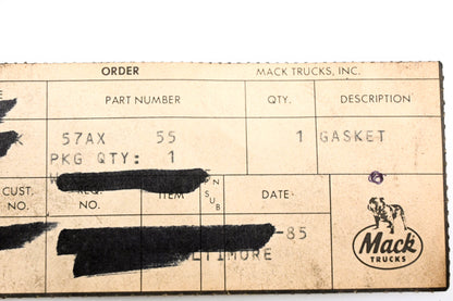 Mack 57AX55 Gasket NOS