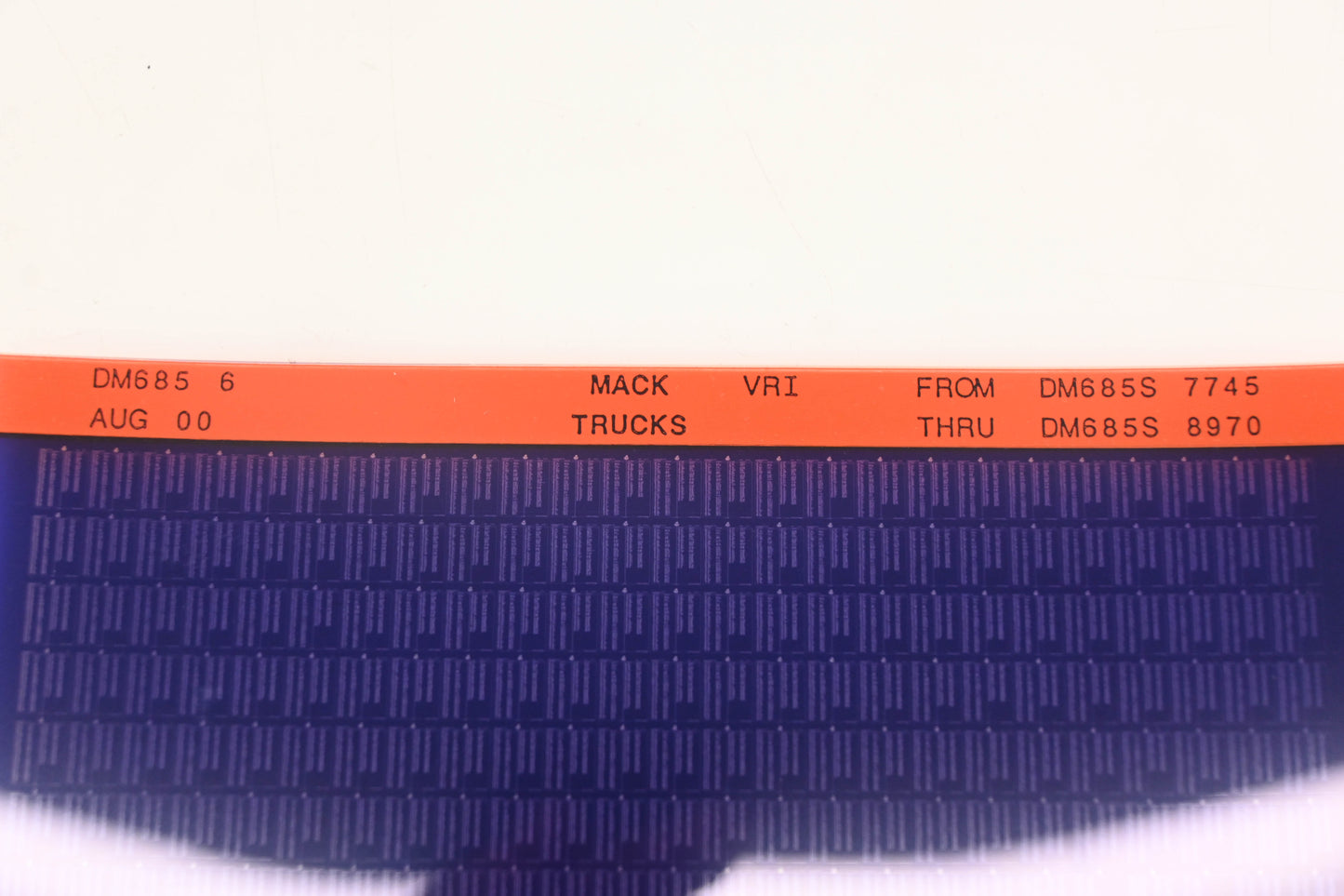 Mack DM685 6 DM685S7745 -DM685S6970 VRI Microfiche NOS