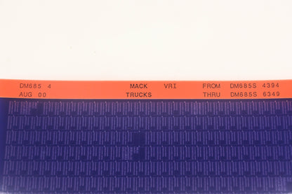 Mack DM685 4 DM685S4394 - DM685S6349 VRI Microfiche NOS