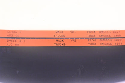 Mack DM685 3, DM685 3-1 DM685S4390 - DM685S4389 VRI Microfiche Lot of 2 NOS