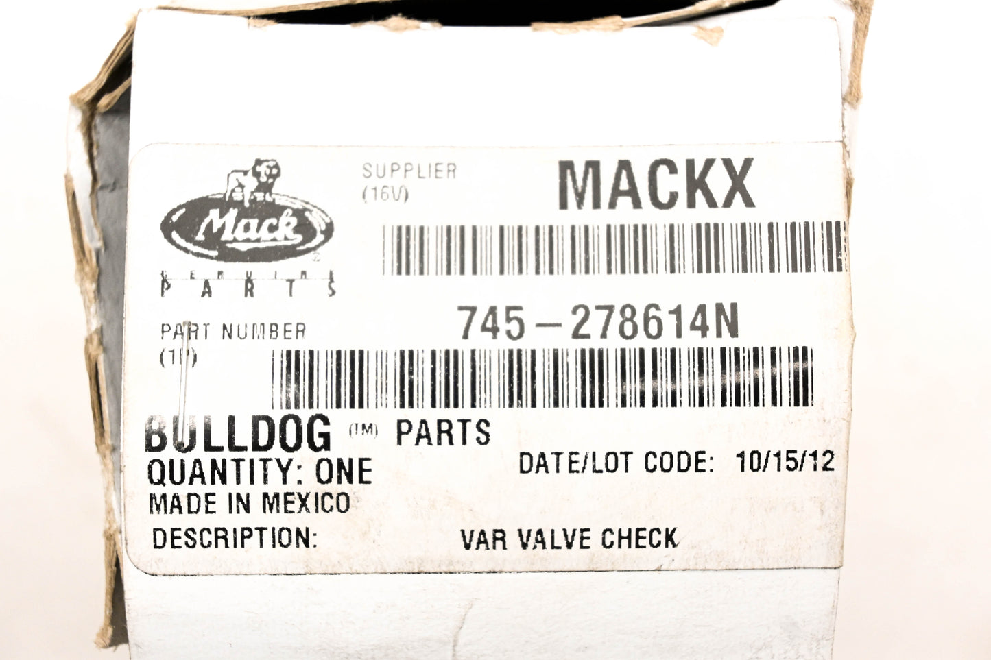 Mack 745-278614N, 745278614N Bendix Double Check Valve NOS