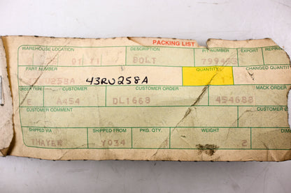 Mack 43RU258A Bolt Lock Ring Kit NOS