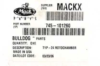 Mack 745-101260, 745101260 Type 24 RotoChamber NOS