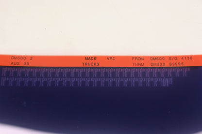 Mack DM600 2 DM600 S/G 4130 - DM60099995 VRI Microfiche NOS