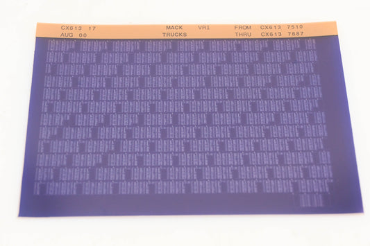 Mack CX613 17 CX6137510 - DX6137687 VRI Microfiche NOS