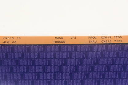 Mack CX613 16 CX6137255 - CX6137509 VRI Microfiche NOS