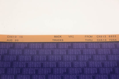 Mack CX613 15 CX6136853 - CX6137254 VRI Microfiche NOS