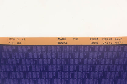 Mack CX613 13 Cx6136304 - CX6136571 VRI Microfiche NOS