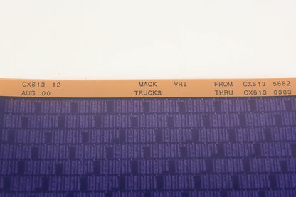 Mack CX613 12 CX6135682 - CX6136303 VRI Microfiche NOS