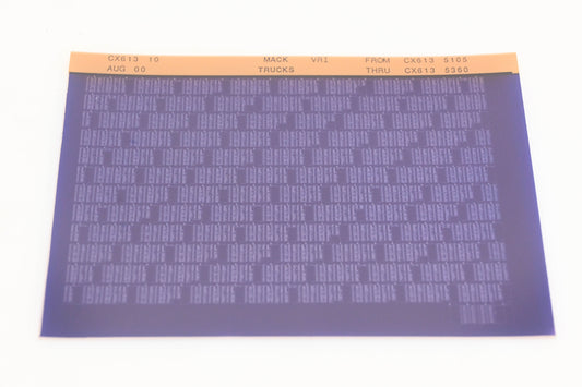 Mack CX613 10 CX6135105 - CX6135360 VRI Microfiche NOS