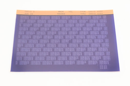Mack CX613 9 CX6134432 - CX6135104 VRI Microfiche NOS