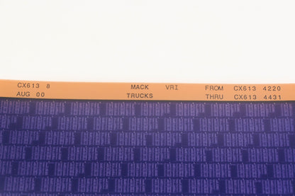 Mack CX613 8 CX6134220 - CX6134431 VRI Microfiche NOS