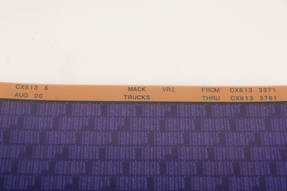Mack CX613 6 CX6133371 - CX6133761 VRI Microfiche NOS