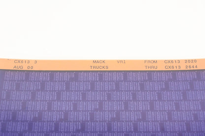 Mack CX613 3 CX6132020 - CX6132644 VRI Microfiche NOS