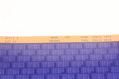 Mack CX613 2 CX6131219 CX6132019 VRI Microfiche NOS